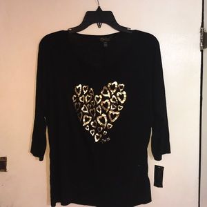 Black Top with Hearts ♥️